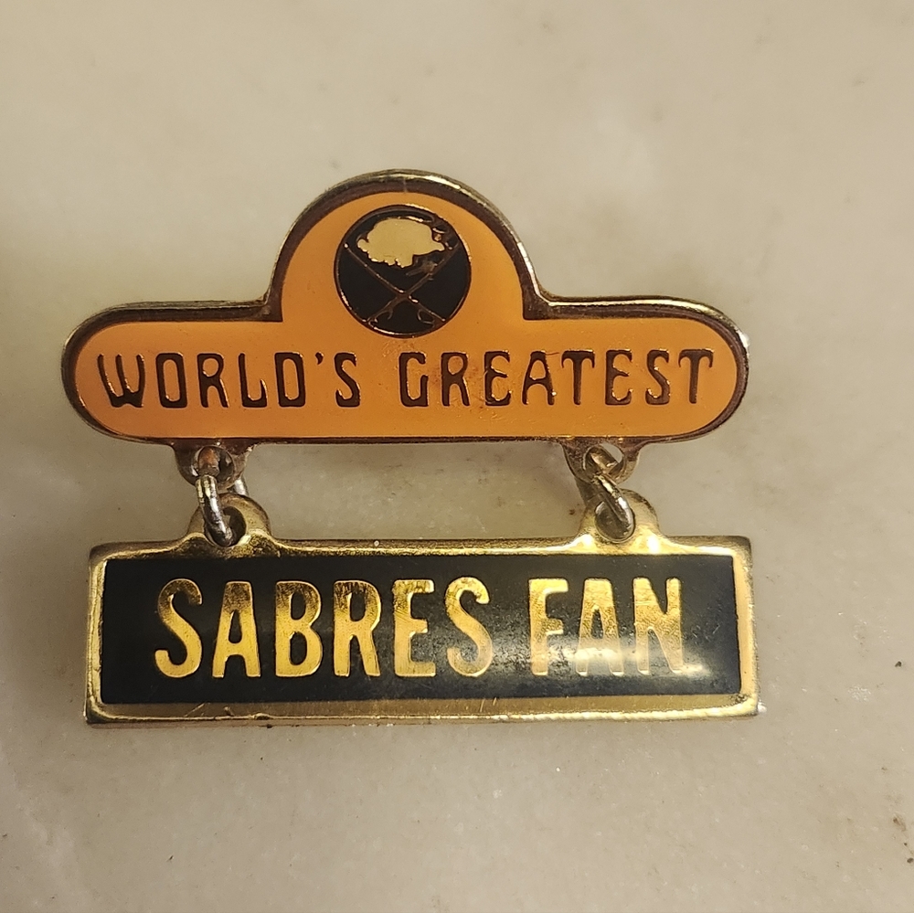 World's Greatest Sabres Fan Pin Vintage